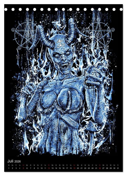 Produktbild: BLOODBOY/FEAR ILLUSTRATION (Tischkalender 2026 DIN A5 hoch), CALVENDO Monatskalender