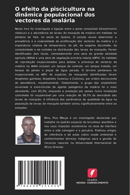 Produktbild: O efeito da piscicultura na din&acirc;mica populacional dos vectores da mal&aacute;ria