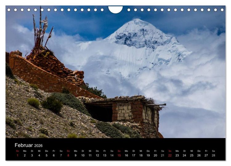 Produktbild: MUSTANG - das verborgene K&ouml;nigreich im Himalaya (Wandkalender 2026 DIN A4 quer), CALVENDO Monatskalender