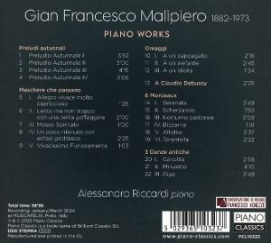 Produktbild: Malipiero:Piano Works