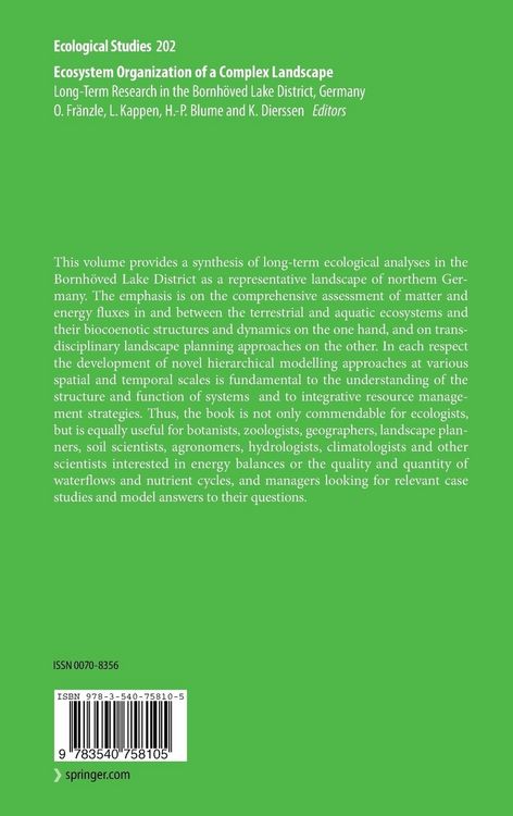 Produktbild: Ecosystem Organization of a Complex Landscape