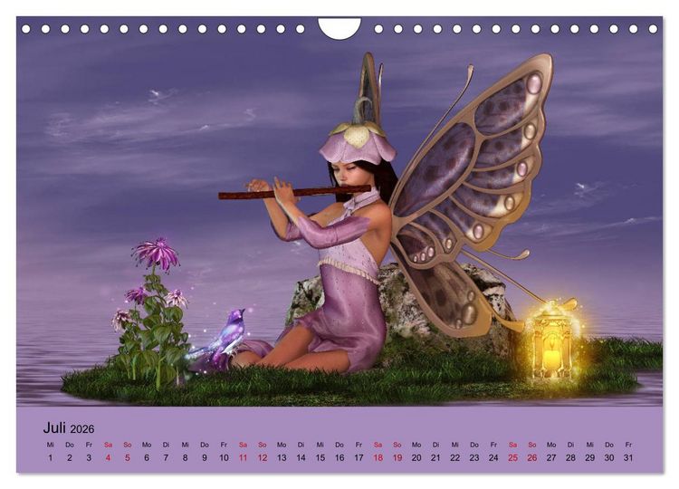 Produktbild: Elfenlichter, die Reise geht weiter (Wandkalender 2026 DIN A4 quer), CALVENDO Monatskalender