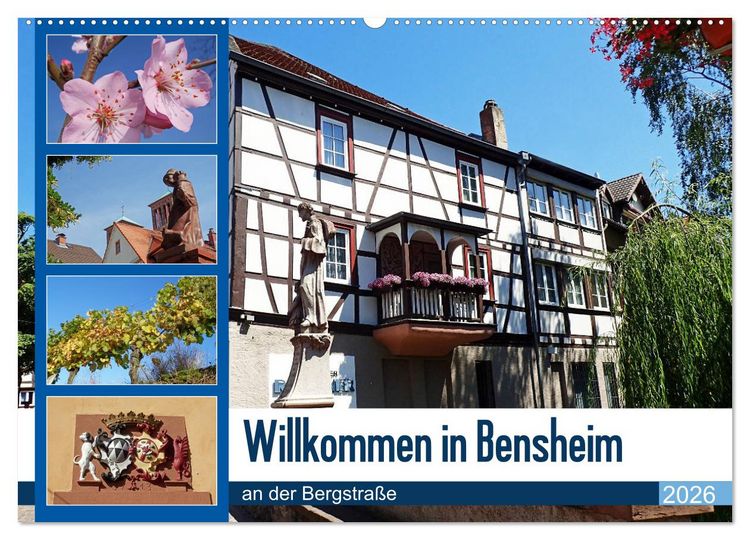 Produktbild: Willkommen in Bensheim an der Bergstra&szlig;e (Wandkalender 2026 DIN A2 quer), CALVENDO Monatskalender