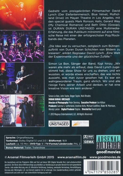 Produktbild: Duran Duran - Unstaged
