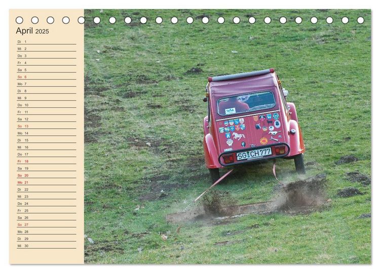 Produktbild: Citro&euml;n 2CV - Ente rot (Tischkalender 2025 DIN A5 quer), CALVENDO Monatskalender
