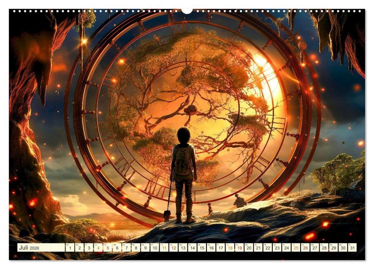Produktbild: Keine Zukunft ohne die Zeit (Wandkalender 2026 DIN A2 quer), CALVENDO Monatskalender