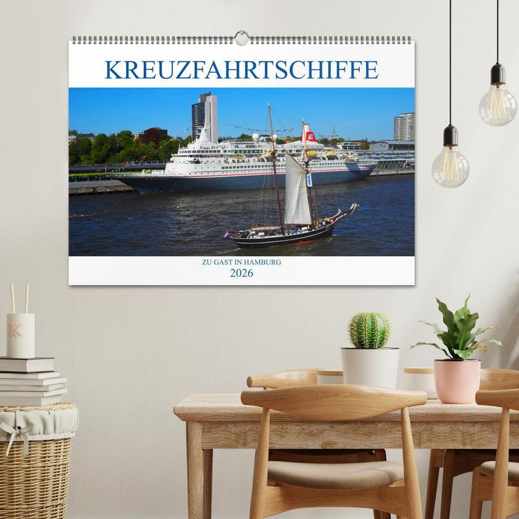 Produktbild: Kreuzfahrtschiffe zu Gast in Hamburg (Wandkalender 2026 DIN A2 quer), CALVENDO Monatskalender