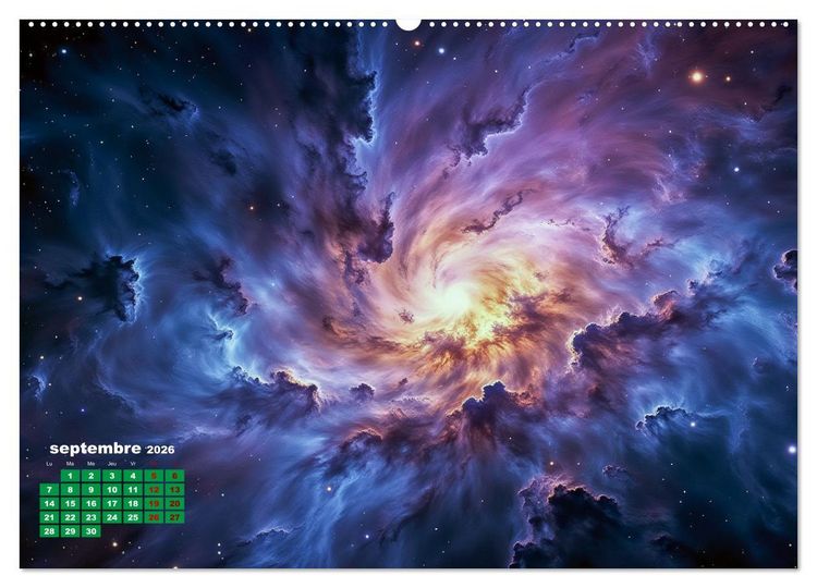 Produktbild: &Agrave; travers l'univers-L'incroyable voyage (Calendrier mural 2026 DIN A2 vertical), CALVENDO calendrier mensuel