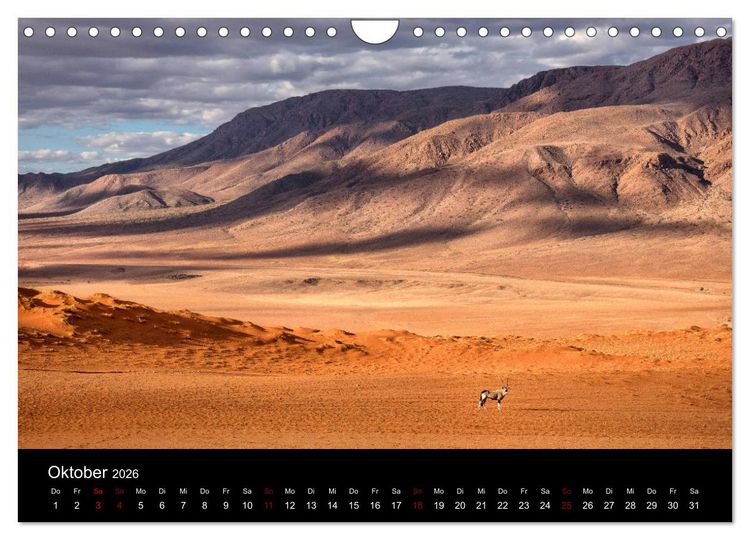 Produktbild: Das Licht Namibias (Wandkalender 2026 DIN A4 quer), CALVENDO Monatskalender