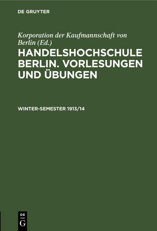 Produktbild: Winter-Semester 1913/14