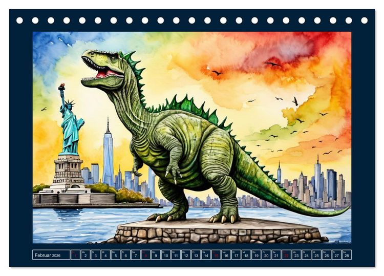 Produktbild: Dinosaurier erobern die Welt zur&uuml;ck (Tischkalender 2026 DIN A5 quer), CALVENDO Monatskalender