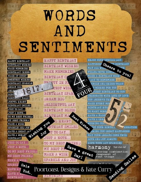 Produktbild: Words and Sentiments Ephemera Book