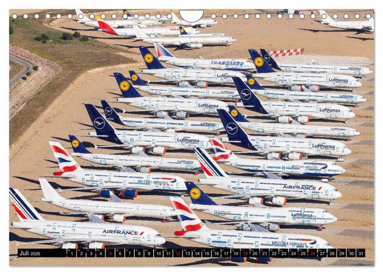 Produktbild: Airliner 2026 (Wandkalender 2026 DIN A4 quer), CALVENDO Monatskalender