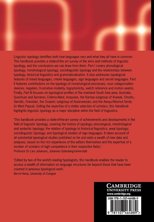 Produktbild: The Cambridge Handbook of Linguistic Typology