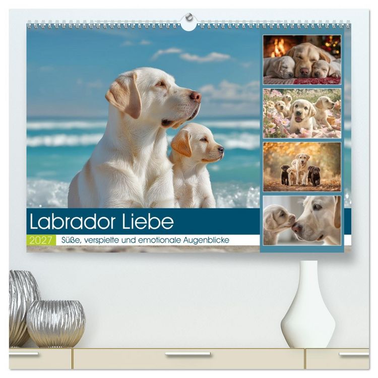 Produktbild: Labrador Liebe (hochwertiger Premium Wandkalender 2027 DIN A2 quer), Kunstdruck in Hochglanz