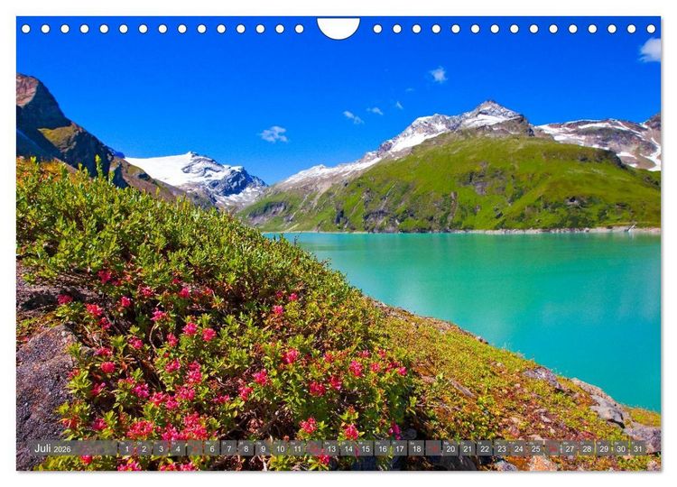 Produktbild: Berge - Gletscher - Seen (Wandkalender 2026 DIN A4 quer), CALVENDO Monatskalender