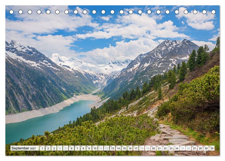 Produktbild: Zillertal - Bergidylle rund um Mayrhofen 2027 (Tischkalender 2027 DIN A5 quer), CALVENDO Monatskalender