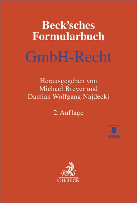 Produktbild: Beck'sches Formularbuch GmbH-Recht