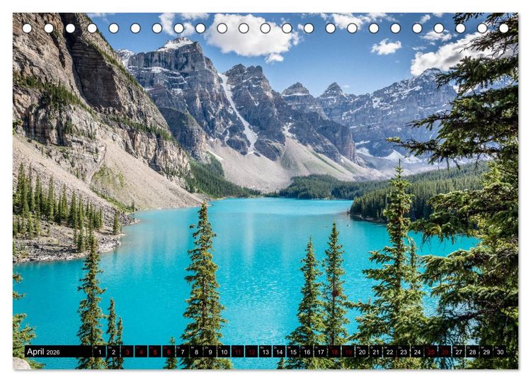 Produktbild: Kanadas Rocky Mountains (Tischkalender 2026 DIN A5 quer), CALVENDO Monatskalender