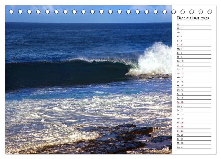 Produktbild: Surfen - Spa&szlig; auf den Wellen (Tischkalender 2026 DIN A5 quer), CALVENDO Monatskalender