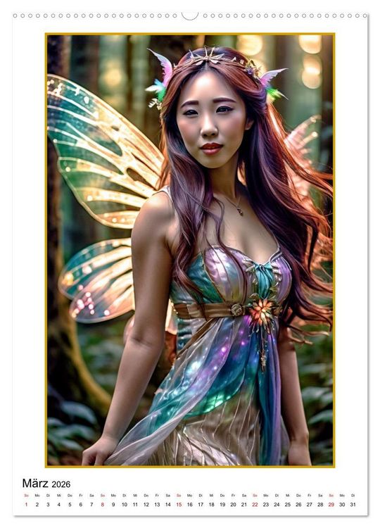 Produktbild: Fantasy-Frauenfiguren (Wandkalender 2026 DIN A2 hoch), CALVENDO Monatskalender