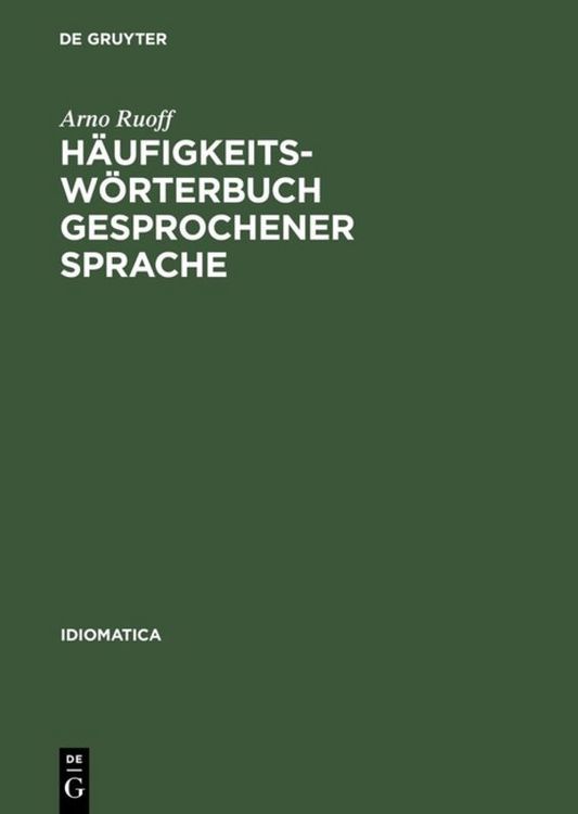 Produktbild: H&auml;ufigkeitsw&ouml;rterbuch gesprochener Sprache
