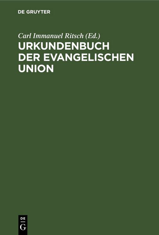 Produktbild: Urkundenbuch der Evangelischen Union