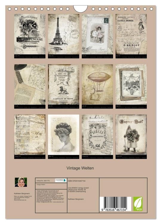 Produktbild: Vintage Welten (Wandkalender 2026 DIN A4 hoch), CALVENDO Monatskalender
