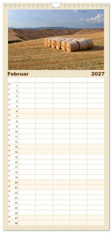 Produktbild: Familienplaner 2027 - Crete Senesi - Highlights einer einzigartigen Region mit 5 Spalten (Wandkalender, 21 x 45 cm) CALVENDO