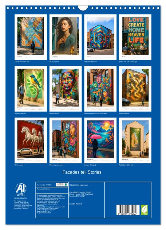 Produktbild: Facades tell Stories (Wall Calendar 2026 DIN A3 portrait), CALVENDO 12 Month Wall Calendar