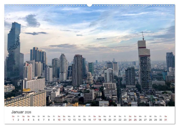 Produktbild: Bangkok - Die spektakul&auml;re Hauptstadt von Thailand. (hochwertiger Premium Wandkalender 2026 DIN A2 quer), Kunstdruck in Hochglanz