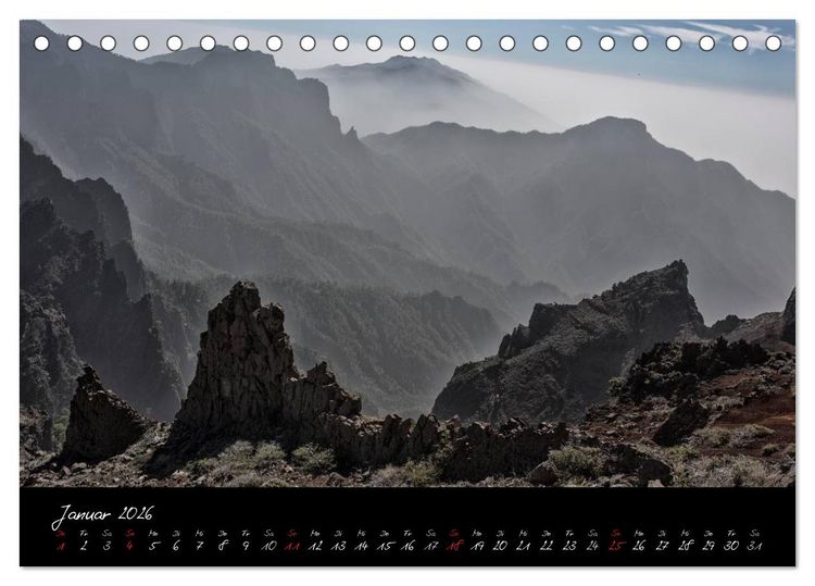 Produktbild: La Palma - Insel der Berge und Wolken (Tischkalender 2026 DIN A5 quer), CALVENDO Monatskalender