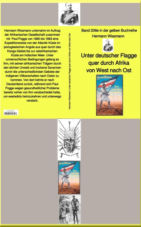 Produktbild: Unter deutscher Flagge quer durch Afrika von West nach Ost - Band 208e in der gelben Buchreihe - bei J&uuml;rgen Ruszkowski