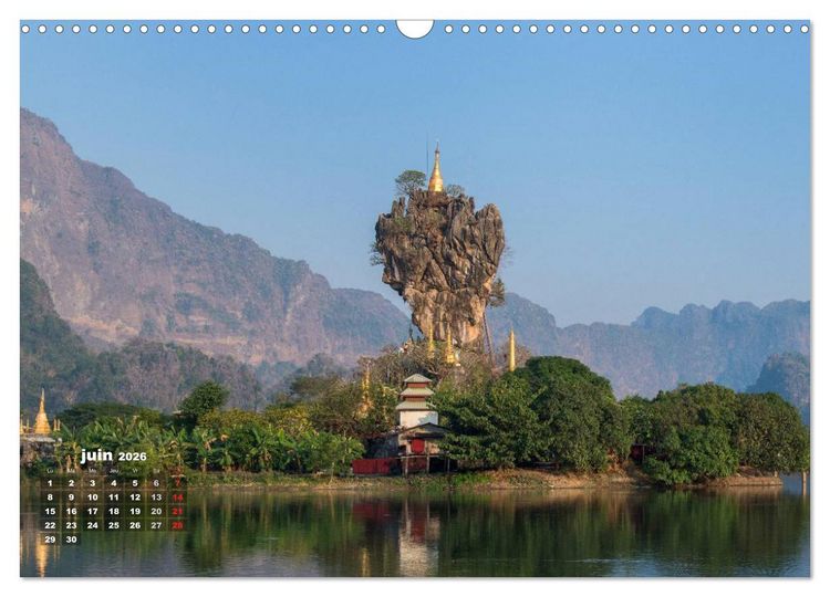 Produktbild: BIRMANIE MYANMAR (Calendrier mural 2026 DIN A3 vertical), CALVENDO calendrier mensuel