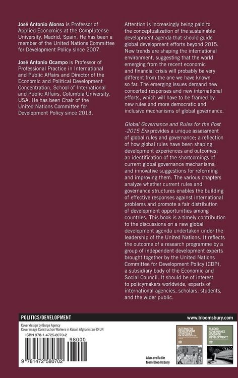 Produktbild: Global Governance and Rules for the Post-2015 Era