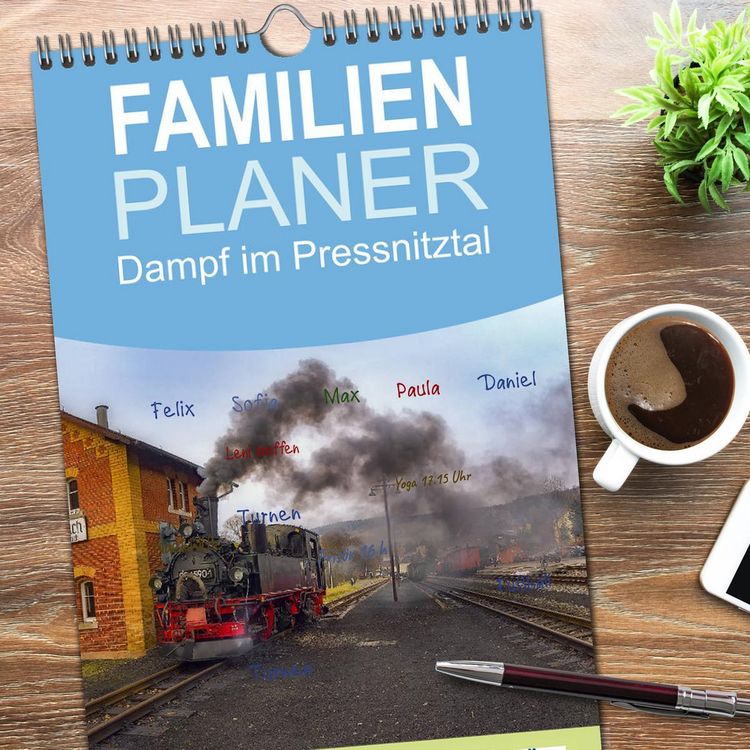 Produktbild: Familienplaner 2026 - Dampf im Pressnitztal mit 5 Spalten (Wandkalender, 21 x 45 cm) CALVENDO