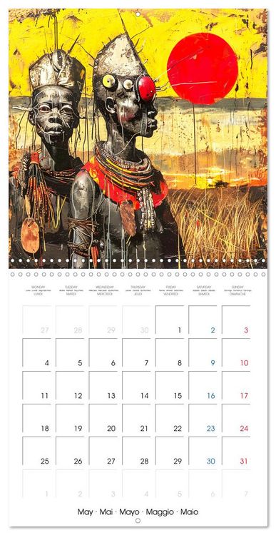 Produktbild: Colorful Raw Art (Wall Calendar 2026 12 &times; 12 Inch) CALVENDO 12 Month Wall Calendar