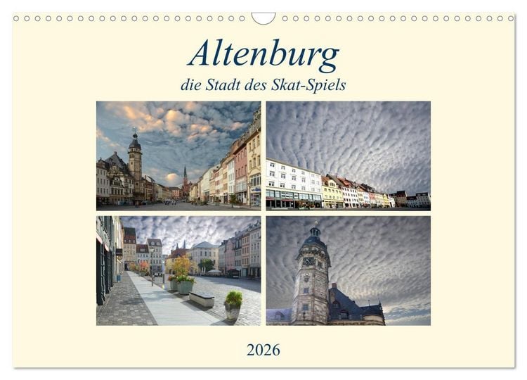 Produktbild: Altenburg, die Stadt des Skat-Spiels (Wandkalender 2026 DIN A3 quer), CALVENDO Monatskalender