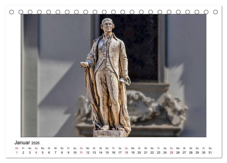 Produktbild: Komponisten-Denkm&auml;ler in Wien (Tischkalender 2026 DIN A5 quer), CALVENDO Monatskalender