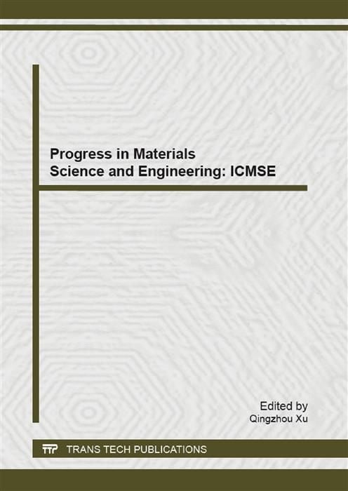 Produktbild: Progress in Materials Science and Engineering: ICMSE 2013