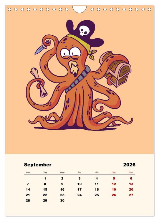 Produktbild: The Funny Pirates (Wall Calendar 2026 DIN A4 portrait), CALVENDO 12 Month Wall Calendar