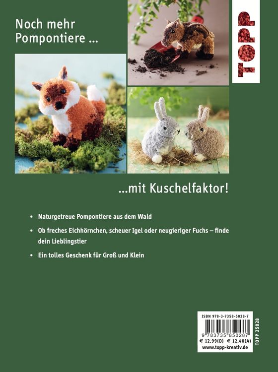 Produktbild: Pompon-Waldtiere (kreativ.kompakt.) Kuschelig weich und nat&uuml;rlich