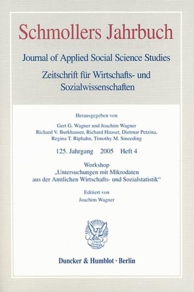 Produktbild: Workshop "Untersuchungen mit Mikrodaten aus der Amtlichen Wirtschafts- und Sozialstatistik".