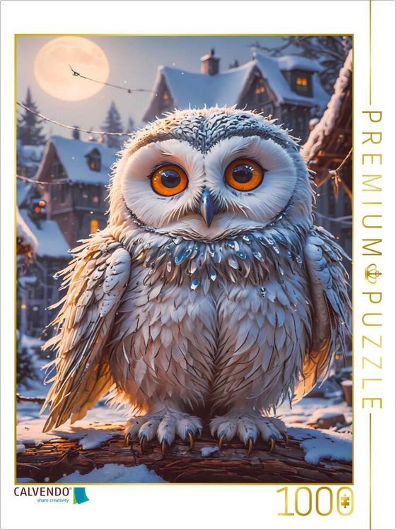 Produktbild: CALVENDO Puzzle Die Schneeeule aus Europa | 1000 Teile Lege-Gr&ouml;&szlig;e 64x48cm Foto-Puzzle f&uuml;r gl&uuml;ckliche Stunden