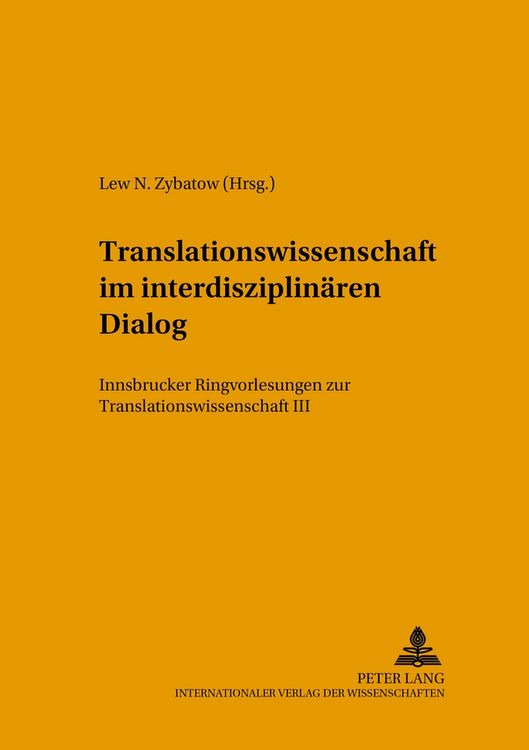 Produktbild: Translationswissenschaft im interdisziplin&auml;ren Dialog