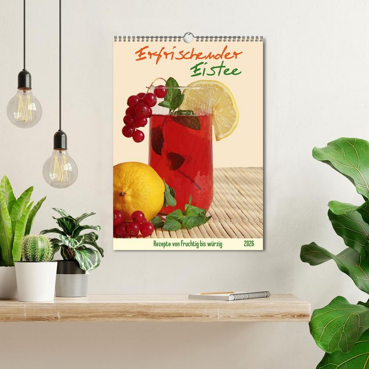Produktbild: Erfrischender Eistee - Rezeptideen (Wandkalender 2026 DIN A3 hoch), CALVENDO Monatskalender