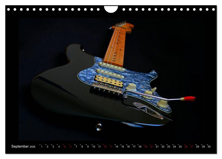 Produktbild: Rockgitarren im Blitzlicht (Wandkalender 2026 DIN A4 quer), CALVENDO Monatskalender