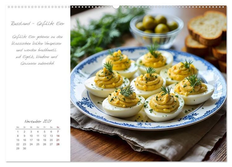 Produktbild: Eierspeisen rund um die Welt - Traditionelle Eierspeisen und ihre Geschichten (Wandkalender 2027 DIN A2 quer), CALVENDO Monatskalender