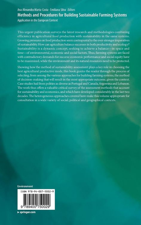 Produktbild: Methods and Procedures for Building Sustainable Farming Systems