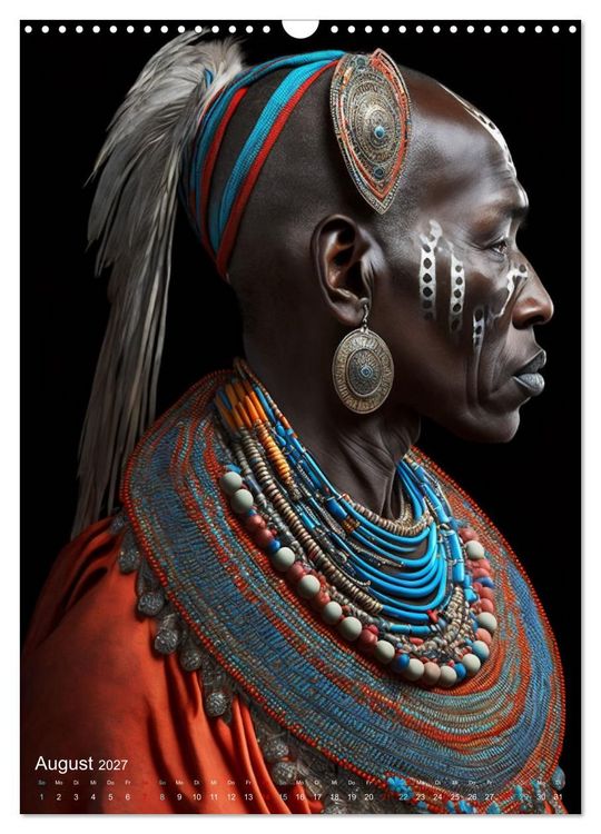 Produktbild: Inspiriert von den Massai, den stolzen Kriegern Afrikas (Wandkalender 2027 DIN A3 hoch), CALVENDO Monatskalender
